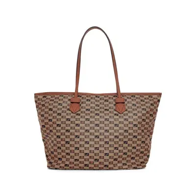 Moreau Saint Tropez Tote Bag Lr With Zip In Brown