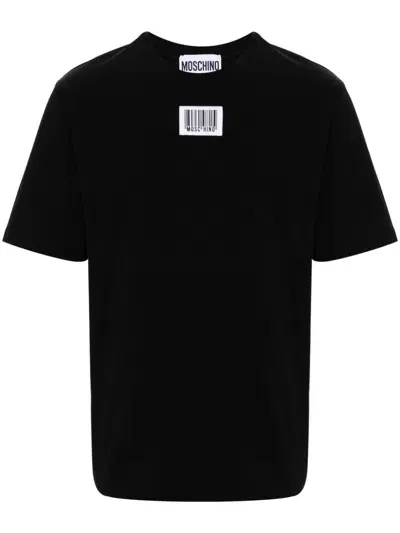 Moschino Logo-patch T-shirt In Black