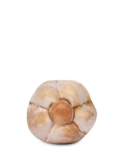 Moschino Shell Bread-like Shoulder Mini Bag In Brown