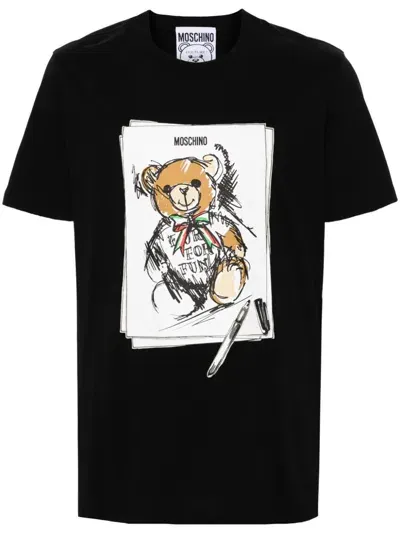 Moschino Teddy T-shirt In Black