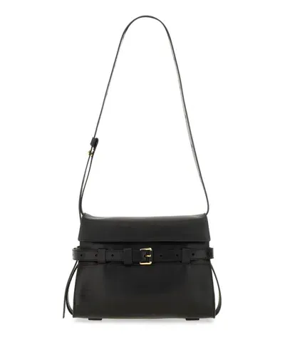 Moschino Tie Me Shoulder Bag In Black