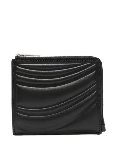 Mugler Embossed Spiral Wallet In Black