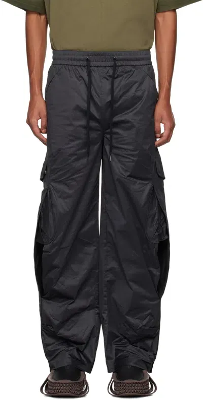 Namesake Black Rod Warm Up Cargo Pants In Euphoric Black