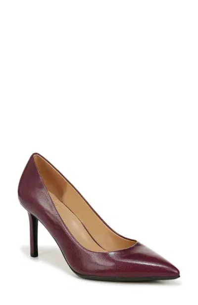 Naturalizer Anna Pointed Toe Pump In Deep Plum Purple Leather