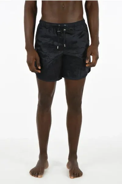 Neil Barrett Drawstring-waist Swim Shorts In Black