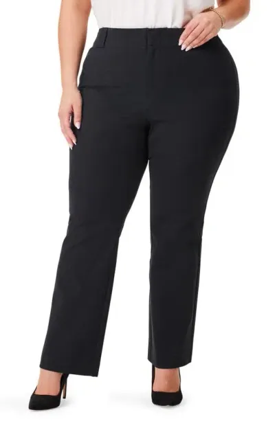 Nic + Zoe Plaza Demi Bootcut Ankle Pants In Black Onyx