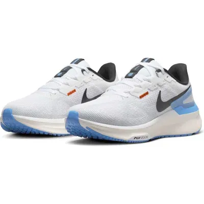 Nike Air Zoom Structure 25 Road Running Shoe In White/royal/platinum