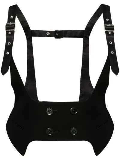 Noir Kei Ninomiya Double-breasted Harness In 黑色