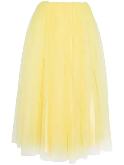 Noir Kei Ninomiya Tulle Skirt In Gelb