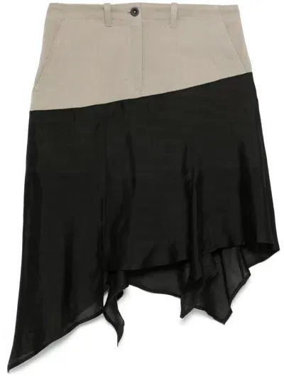 Our Legacy Engineer Midi Skirt In Pebble Herringbone