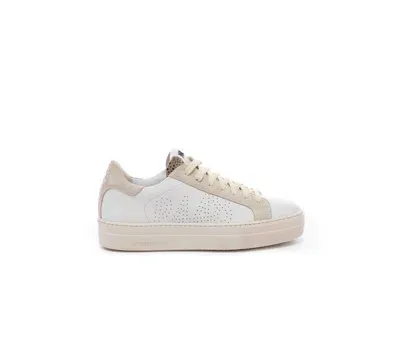 P448 Thea Platform Sneaker In Beige/black/brown/white