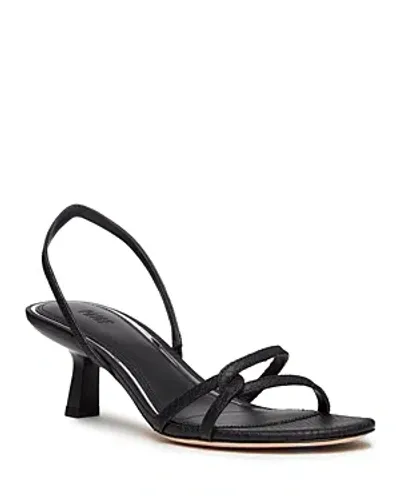 Paige Women's Fiona Slingback High Heel Sandals In Black Snake