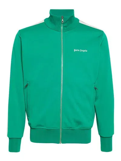 Palm Angels Sweatshirt With Logo In Green