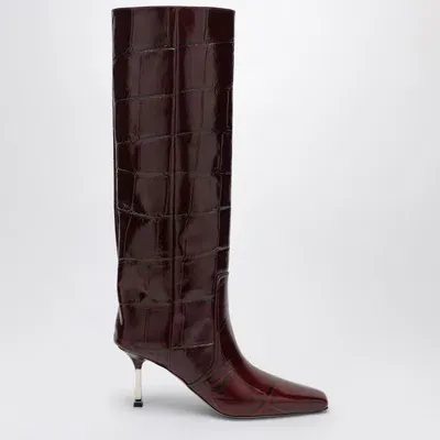 Paris Texas Bettina High Boot With Coconut Effect In Red