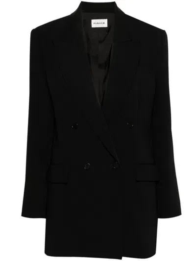 P.a.r.o.s.h Tailored Double-breasted Blazer In Black