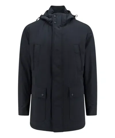 Paul &amp; Shark Parka Jacket In Black