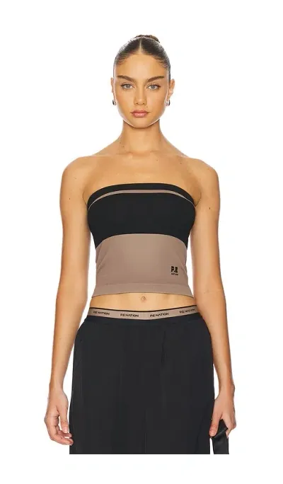 P.e Nation Restore Strapless Top In Fossil Brown