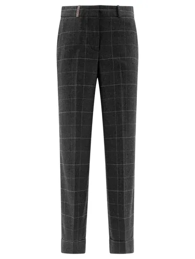 Peserico Wool And Cashmere Trousers Grey