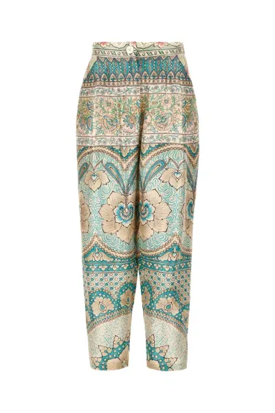 Pierre-louis Mascia Printed Silk Pants In 101