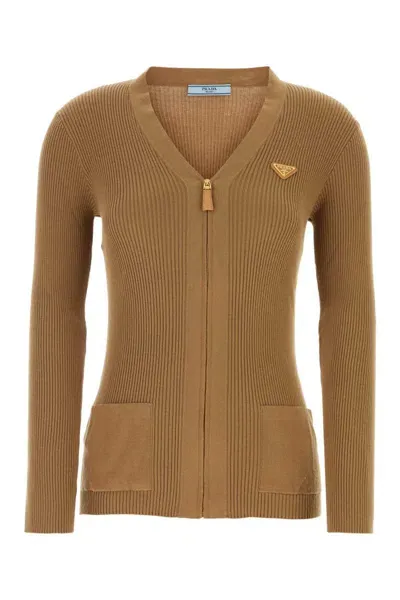 Prada Knitwear In Brown