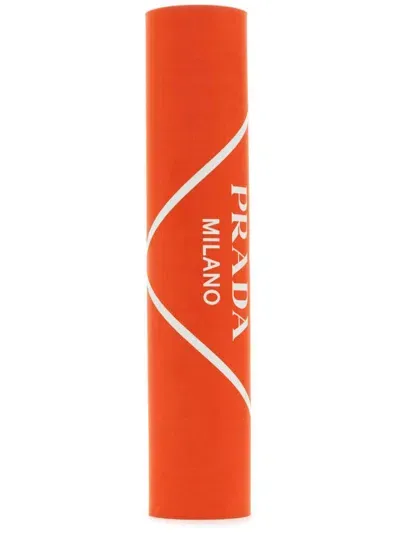 Prada Logo-printed Yoga Mat In Orange