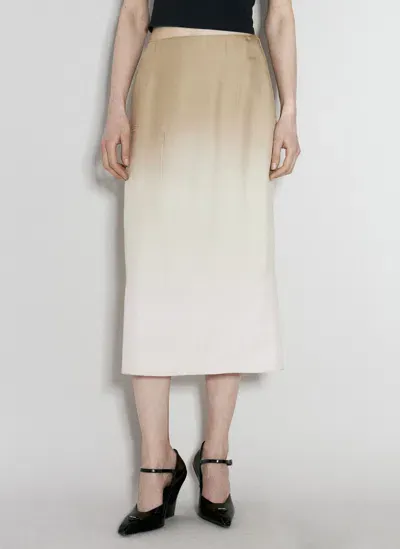 Prada Silk Midi Skirt In Rope