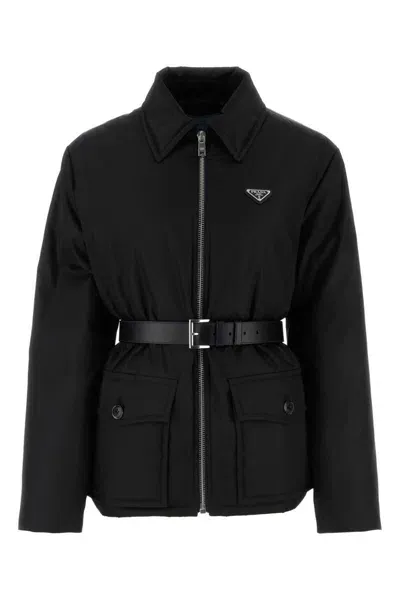 Prada Black Nylon Down Jacket