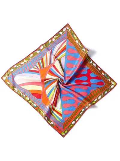 Pucci Large Iride Leocorno-print Silk Scarf In Multicolour