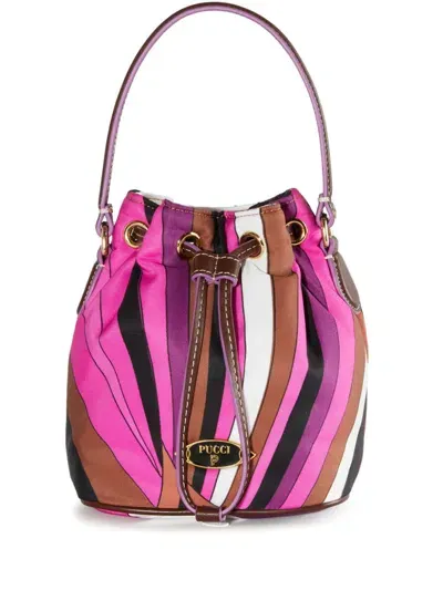 Pucci Yummy Bucket Bag In Pink/brown