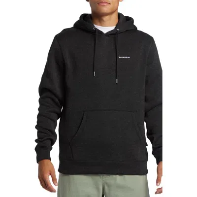 Quiksilver Keller Fleece Lined Hoodie In Black Heather