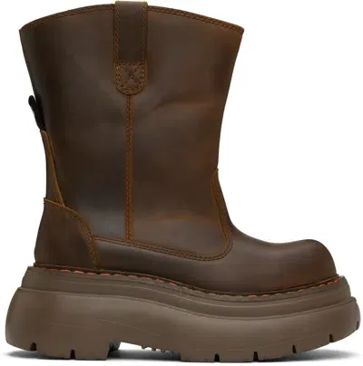 R13 Brown Chunky Workwear Boots