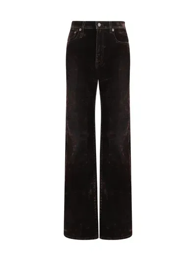 R13 Jane Pants In Flocked Brown