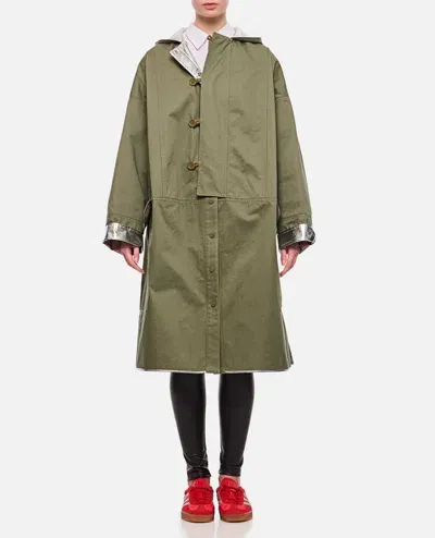 Rabanne Double Parka Coat In Grey