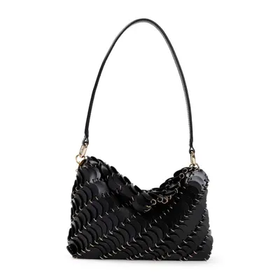 Rabanne Paco  Paco Foldover Top Shoulder Bag In Nero