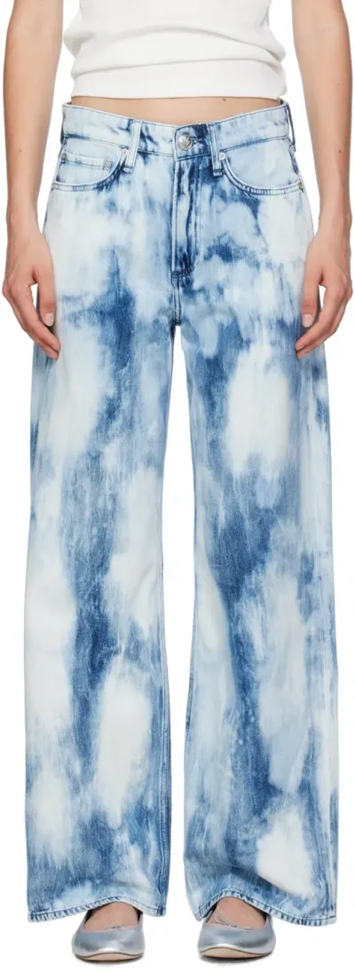 Rag & Bone Blue Logan Wide-leg Jeans In Indwaterco