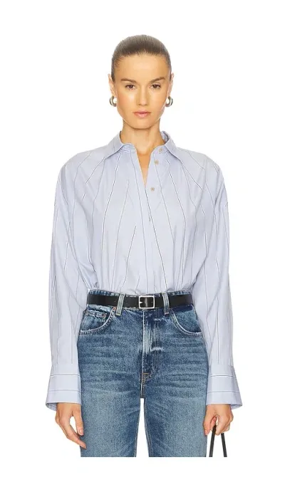 Rag & Bone Martha Shirt In 浅蓝色条纹