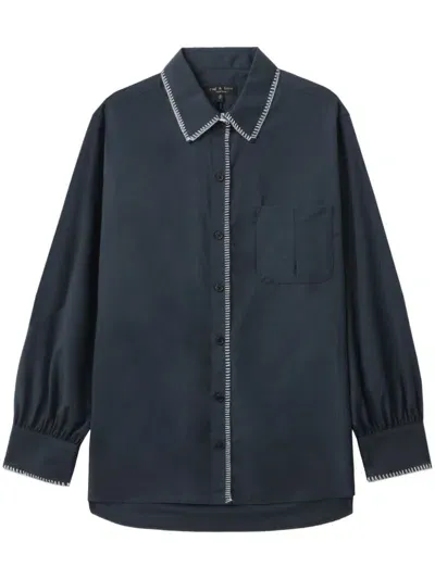 Rag & Bone Maxine Shirt In 蓝色