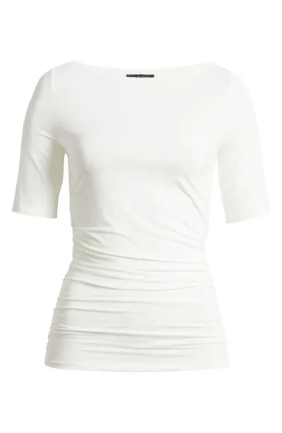 Rag & Bone Luca Shirred T-shirt In White