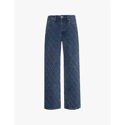 Rag & Bone The Logan Quilted Straight-leg Mid-rise Denim-blend Jeans In Karinaqltd