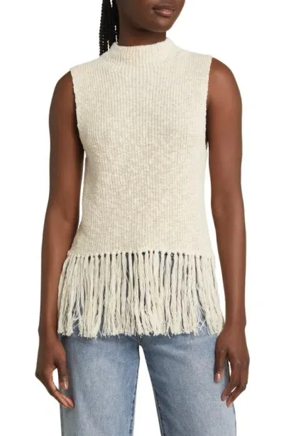 Rails Astrid Fringe Hem Knit Tank In White