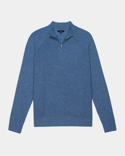 Rails Men's Stark Merino Quarter-zip Sweater In Cerulean Melange