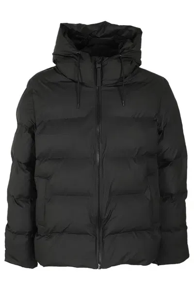 Rains Alta Waterproof Hooded Padded Jacket In Black