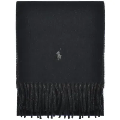 Ralph Lauren Classic Reversible Wool Scarf Navy