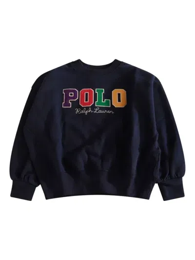 Ralph Lauren Kids' Logo-print Sweatshirt In Blue