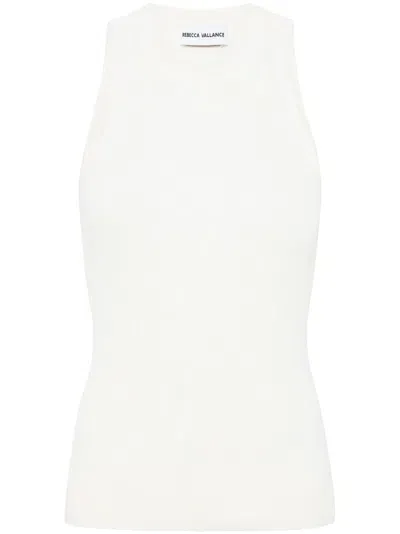 Rebecca Vallance Keely Knitted Tank Top In White