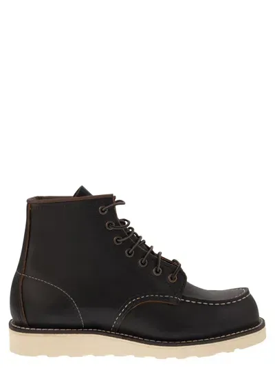 Red Wing Classic Moc - Leather Boot With Laces In Black