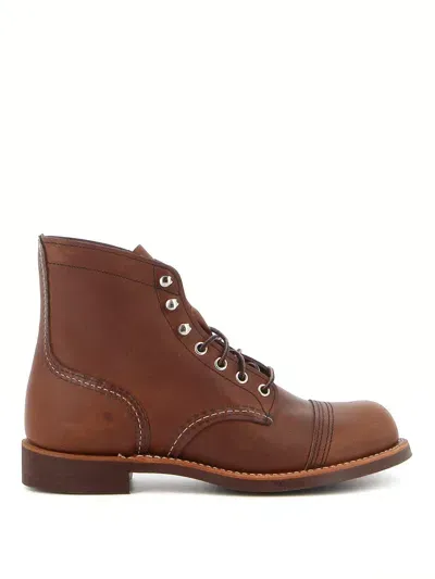 Red Wing Shoes Iron Ranger Ankle Boots In Marrón