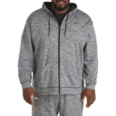 Reebok Performance Fleece Full-zip Hoodie In Pitch Gry Hthr