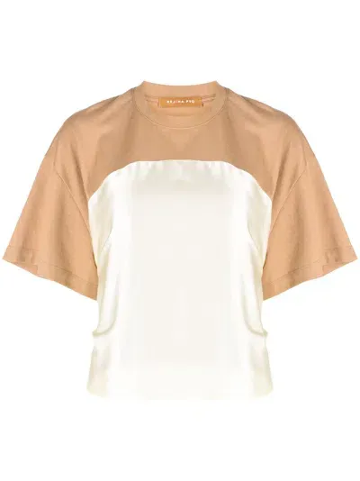 Rejina Pyo Wynne Two-tone T-shirt In Brown