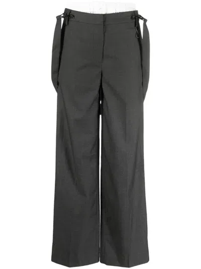 Remain Straight-leg Suspender Trousers In Grey